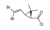 (1R)-cis-3-(2,2-dibromovinyl)-2,2-dimethyl-cyclopropane-1-carboxylic acid chloride Structure