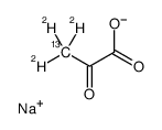 Pyruvic Acid-13C,d3 Sodium Salt结构式