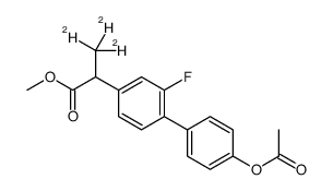 2-(4’-Acetoxy-2-fluoro-biphenyl-4-yl)propionic Acid-d3 Methyl Ester Structure