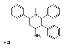 1-Methyl-2,3,6-triphenyl-4-piperidinamine hydrochloride结构式