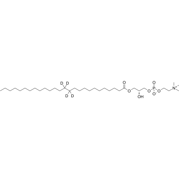 1-十六烷酰基-d4-2-羟基-sn-甘油-3-磷酸胆碱图片
