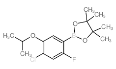 2-(4-氯-2-氟-5-异丙氧基苯基)-4,4,5,5-四甲基-1,3,2-二氧硼杂环戊烷结构式