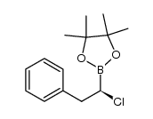 (R)-2-(1-chloro-2-phenylethyl)-4,4,5,5-tetramethyl-1,3,2-dioxaborolane结构式