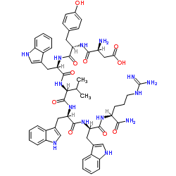 neurokinin A (4-10), Tyr(5)-Trp(6,8,9)-Arg(10)-结构式