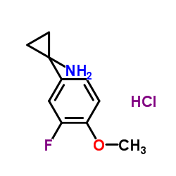 1-(3-氟-4-甲氧基苯基)环丙胺结构式