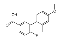 4-fluoro-3-(4-methoxy-2-methylphenyl)benzoic acid结构式