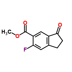 6-氟-3-氧代-2,3-二氢-1H-茚-5-羧酸甲酯结构式