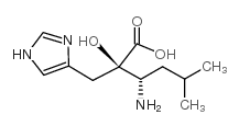 (alphaR)-alpha-[(1S)-1-氨基-3-甲基丁基]-alpha-羟基-1H-咪唑-4-丙酸结构式