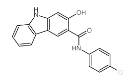 9H-Carbazole-3-carboxamide,N-(4-chlorophenyl)-2-hydroxy-结构式