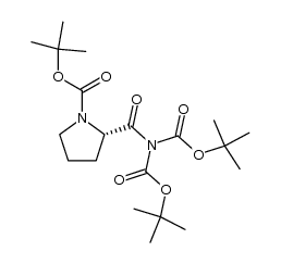 Nα,N,N-tris(tert-butoxycarbonyl)-(S)-prolinamide Structure