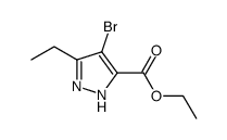 ethyl 4-bromo-3-ethyl-1H-pyrazole-5-carboxylate Structure