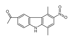 1-(5,8-dimethyl-6-nitro-9H-carbazol-3-yl)ethanone结构式
