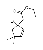 ethyl 2-(1-hydroxy-4,4-dimethylcyclopent-2-en-1-yl)acetate结构式