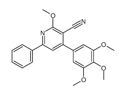 2-methoxy-6-phenyl-4-(3,4,5-trimethoxyphenyl)pyridine-3-carbonitrile Structure