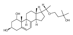 20-(3-hydroxy-3-methylbutyloxy)pregna-5,7-diene-1,3-diol结构式