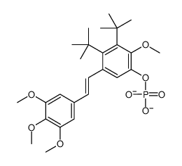 [3,4-ditert-butyl-2-methoxy-5-[2-(3,4,5-trimethoxyphenyl)ethenyl]phenyl] phosphate结构式