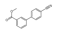 4-氰基-[1,1-联苯]-3-羧酸甲酯结构式