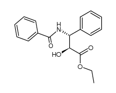 syn-(2S,3R)-(+)-N-benzoyl-3-phenylisoserine ethyl ester Structure
