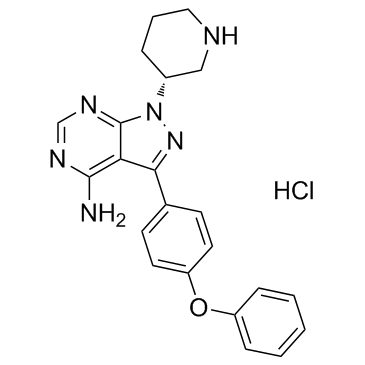 3-(4-苯氧基苯基)-1-(3R)-3-哌啶基-1H-吡唑并[3,4-d]嘧啶-4-胺盐酸盐(1:1)图片