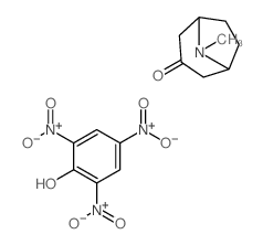 8-methyl-8-azabicyclo[3.2.1]octan-3-one; 2,4,6-trinitrophenol结构式