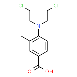 4-[Bis(2-chloroethyl)amino]-m-toluic acid structure