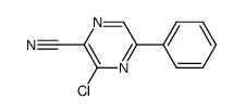 2-chloro-3-cyano-6-phenylpyrazine Structure