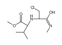 L-Valine, N-[1-(chloromethyl)-2-(methylamino)-2-oxoethyl]-, methyl ester (9CI) Structure