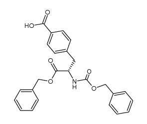 (S)-4-(3-(benzyloxy)-2-(((benzyloxy)carbonyl)amino)-3-oxopropyl)benzoic acid Structure