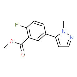 2-氟-5-(1-甲基-5-吡唑基)苯甲酸甲酯结构式