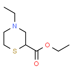 4-乙基硫代吗啉-2-甲酸乙酯结构式