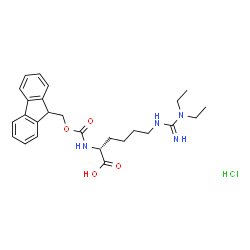 Fmoc-D-HomoArg(Et)2-OH.HCl(symmetrical)结构式