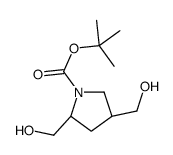 (2S,4R)-tert-butyl 2,4-bis(hydroxyMethyl)pyrrolidine-1-carboxylate Structure