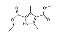 2-O-ethyl 4-O-methyl 3,5-dimethyl-1H-pyrrole-2,4-dicarboxylate结构式
