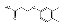 β-(3,4-dimethylphenoxy)propionic acid Structure