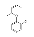 1-chloro-2-pent-3-en-2-yloxybenzene结构式