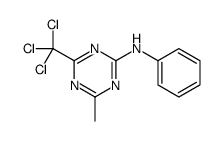 4-methyl-N-phenyl-6-(trichloromethyl)-1,3,5-triazin-2-amine Structure