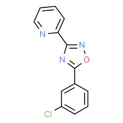 2-[5-(3-Chlorophenyl)-1,2,4-oxadiazol-3-yl]pyridine structure