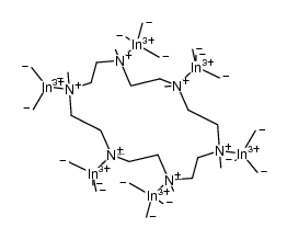 hexakis(trimethylindium) 1,4,7,10,13,16-hexamethyl-1,4,7,10,13,16-hexaazacyclooctadecane adduct结构式