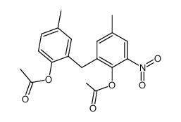 2-(2-Acetoxy-5-methyl-benzyl)-4-methyl-6-nitrophenylacetat结构式