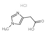 2-(1-methyl-1H-imidazol-4-yl)acetic acid hydrochloride Structure