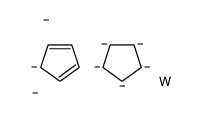 carbanide,cyclopenta-1,3-diene,cyclopentane,tungsten Structure
