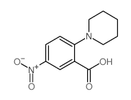5-硝基-2-哌啶-1-基苯甲酸结构式