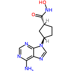 (1R,3R)-3-(6-Amino-9H-purin-9-yl)-N-hydroxycyclopentanecarboxamide结构式