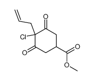 methyl 4-chloro-4-(2-propenyl)-3,5-cyclohexanedione carboxylate Structure