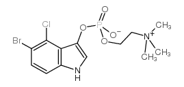 5-溴-4-氯-3-吲哚胆碱磷酸结构式