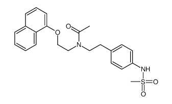 N-[2-[4-(methanesulfonamido)phenyl]ethyl]-N-(2-naphthalen-1-yloxyethyl)acetamide Structure
