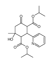 dipropan-2-yl 4-hydroxy-4-methyl-6-oxo-2-pyridin-2-ylcyclohexane-1,3-dicarboxylate结构式