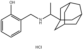 1-(1-adamantyl)ethyl-[(2-hydroxyphenyl)methyl]azanium chloride Structure