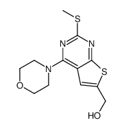(2-methylsulfanyl-4-morpholin-4-ylthieno[2,3-d]pyrimidin-6-yl)methanol结构式