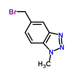 5-(溴甲基)-1-甲基-1H-1,2,3-苯并三唑结构式
